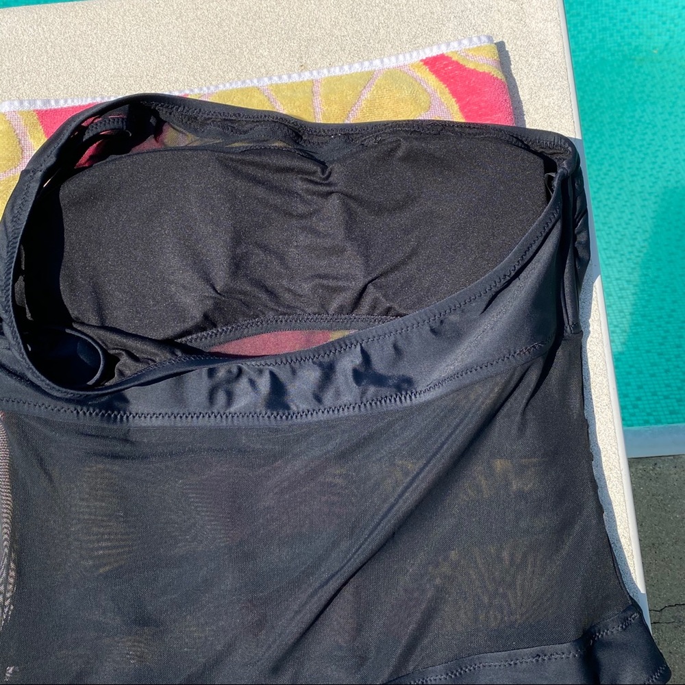 One Piece Swimsuit Black Mesh - Picture 8 of 12